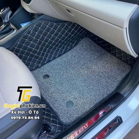 Hyundai Accent 2018-2019 - Thảm trải sàn da 6D kèm thảm rối chống bụi cao cấp cho Ô tô