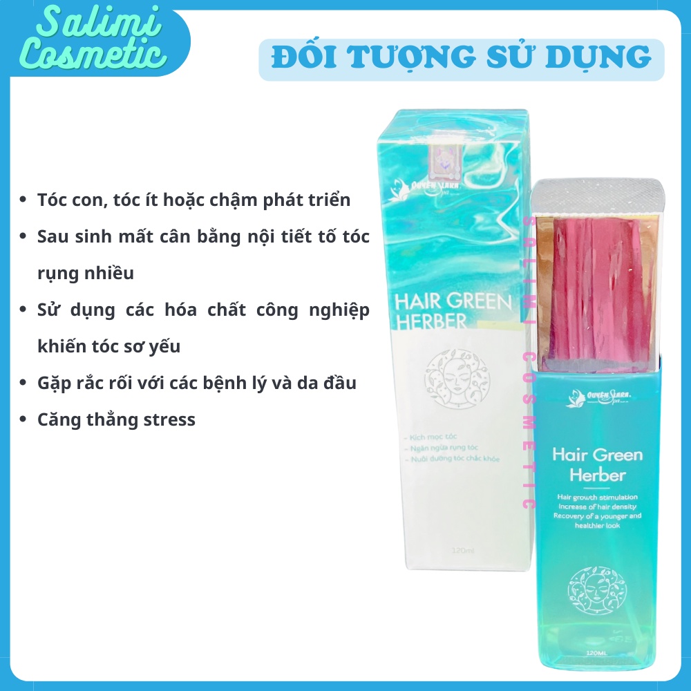 Tinh Dầu Kích Mọc Tóc HAIR GREEN HERBER - Phục Hồi Tóc Rụng, Dưỡng Tóc Suôn Mượt, Giảm Tóc Gãy Rụng | Dung Tích 120 ml