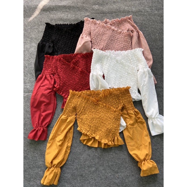 Áo Croptop Nhún - Áo Nhúm Nữ Đắp Chéo -Thời Trang Nữ AnAn - CRT6 | BigBuy360 - bigbuy360.vn