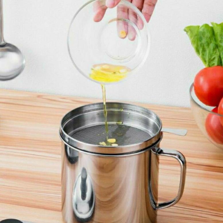 Ca Lọc Dầu Ăn Bằng Inox Cao Cấp 1,2L