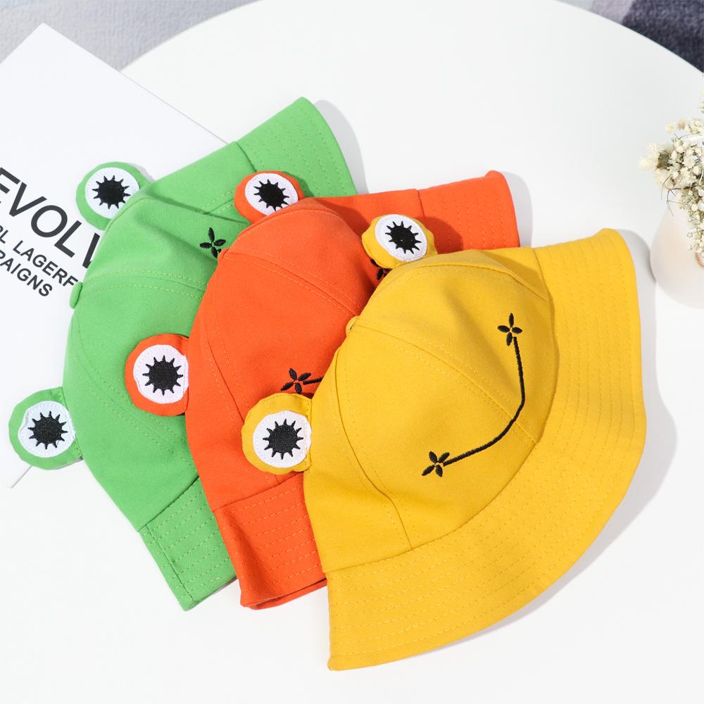 Nón Bucket Chất Liệu Mềm Mại Hình Chú Ếch Đáng Yêu