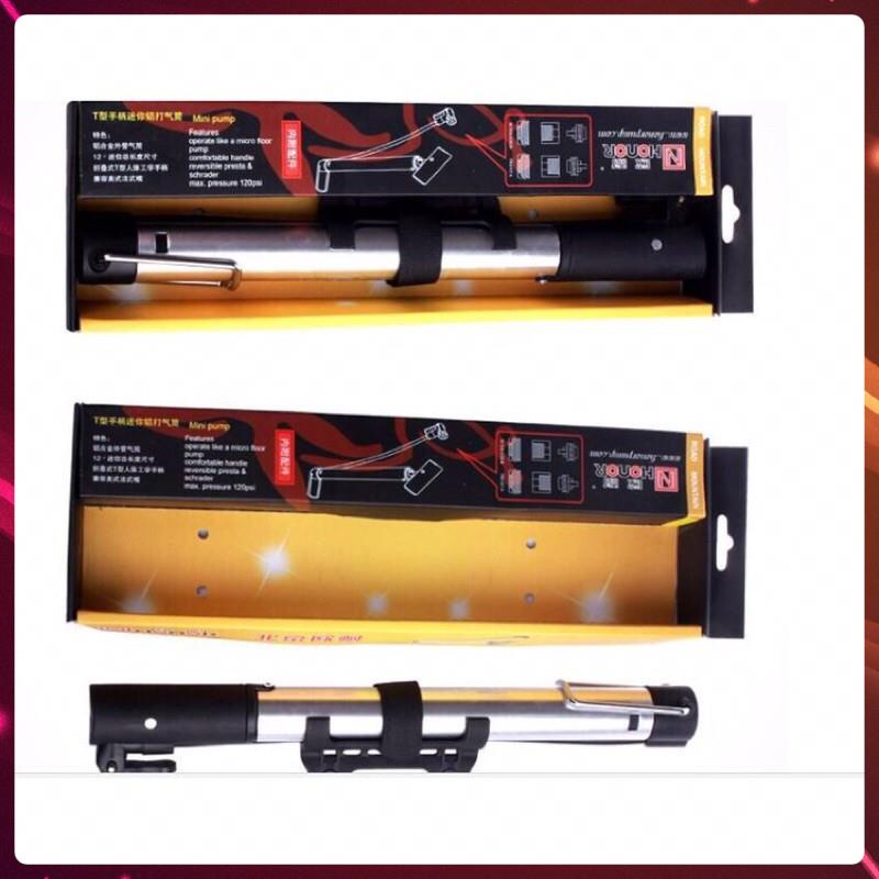 Bơm xe đạp mini, bơm gắn xe đạp, bơm honor