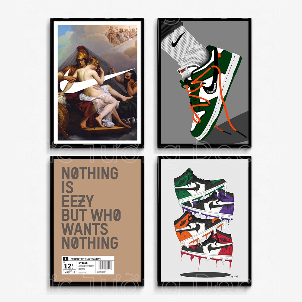 Tranh Hypebeast Giày Nike Yeezy Classic Art Độc Đáo - Trang Trí Phòng Hypebeast, Sneakerhead