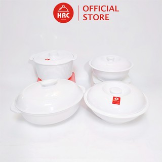 Bộ thố cơm melamine Thái Lan màu trắng