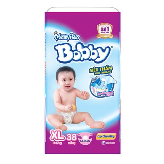 Tã dán Bobby size M48/ L42/ XL38 - (mẫu mới)