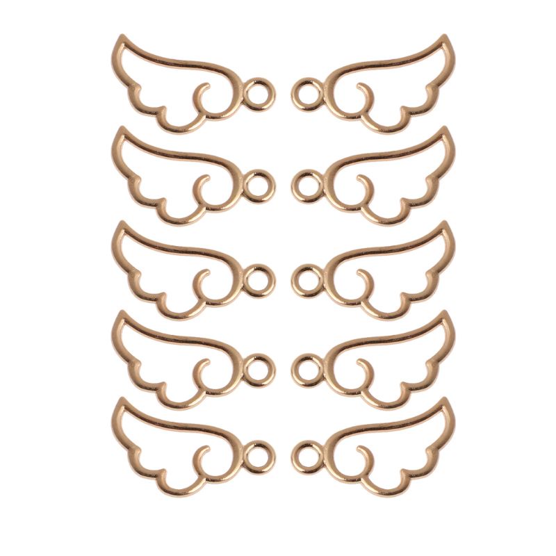 Set 10 Mặt Dây Chuyền Resin Hình Đôi Cánh Thiên Thần Tinh Tế