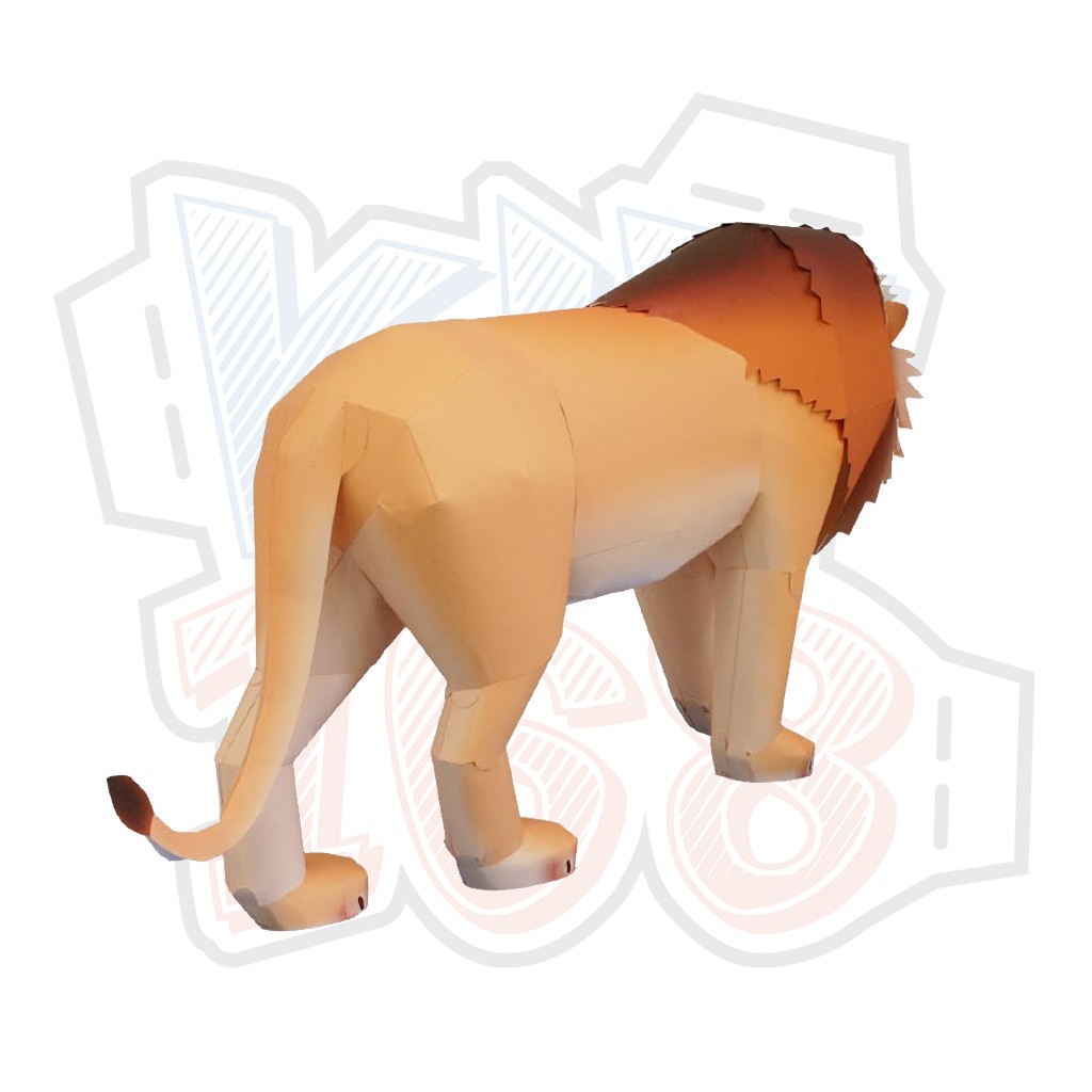 Mô hình giấy động vật Lion ver 2