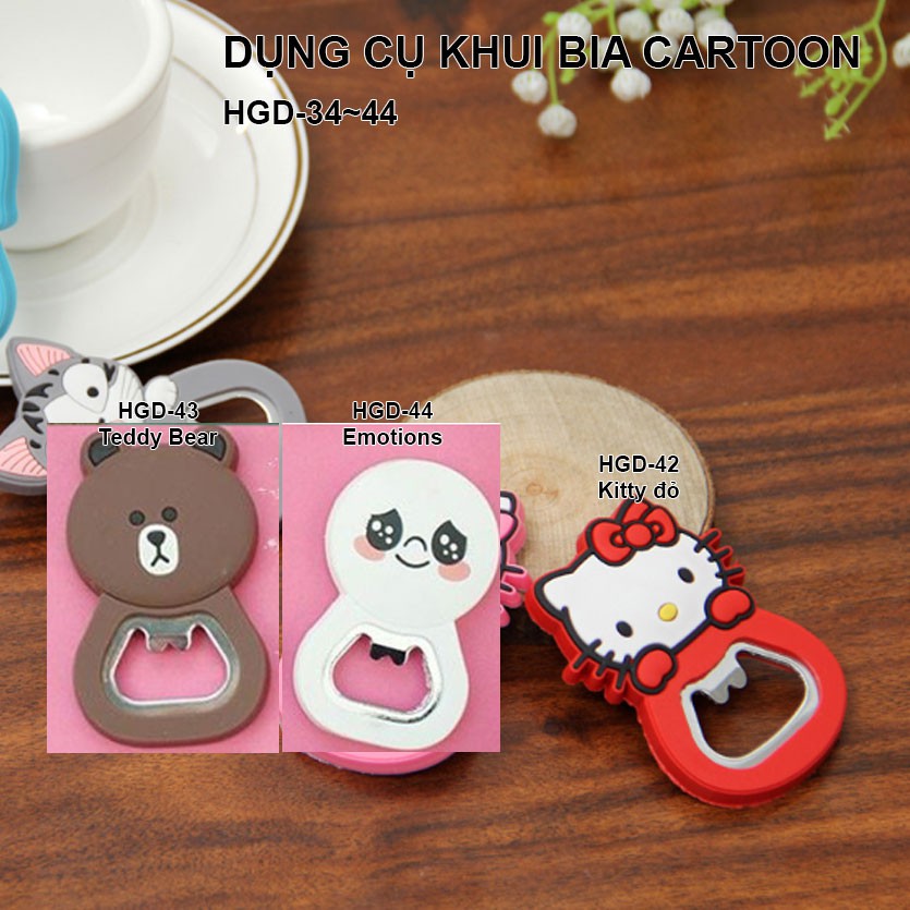 DỤNG CỤ KHUI NẮP BIA CARTOON DỄ THƯƠNG TRANG TRÍ NHÀ BẾP BÀN ĂN  HGD-34~44