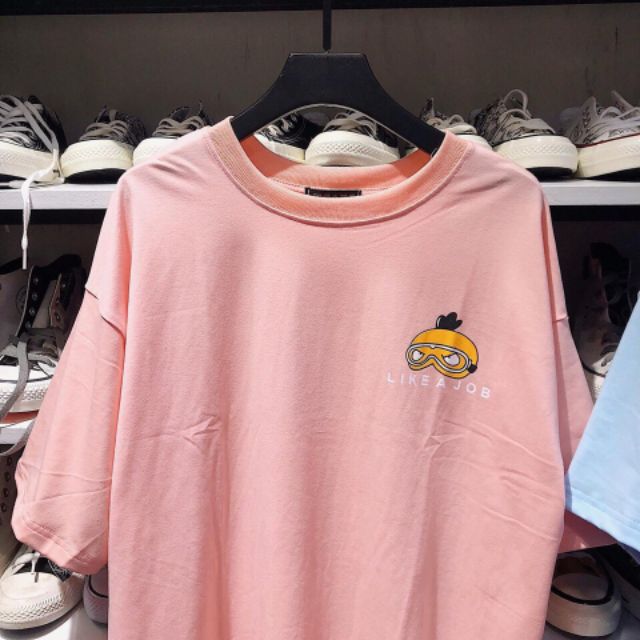 [ Hình thật ] Áo thun tay lỡ Unisex Vịt Like A Job🦆