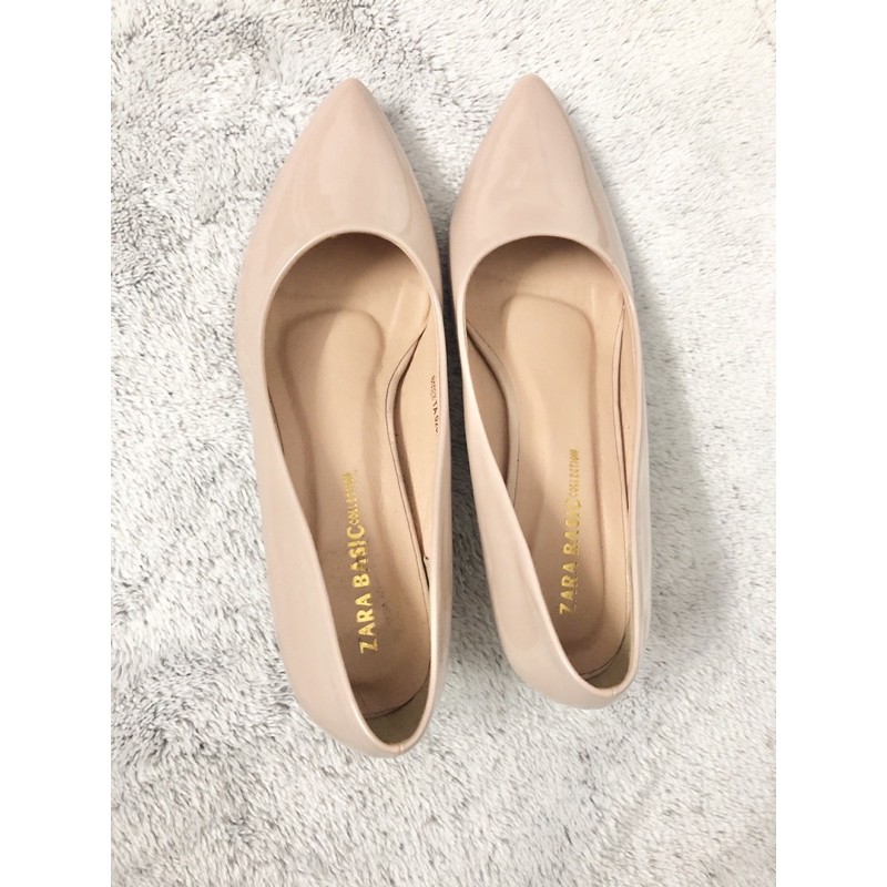 Thanh lý guốc nữ Zara Basic Hồng Nude size 39 (mới 98%)