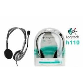 Tai Nghe ⚡ Free Ship ⚡ Tai Nghe LOGITECH H110 Chụp Tai - 2 Giắc - Âm Thanh Nổi-  Chính Hãng 100%- Full Box