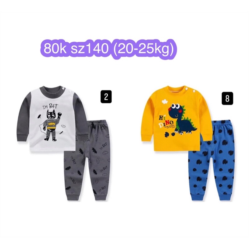 Bộ cotton dài tay cho bé