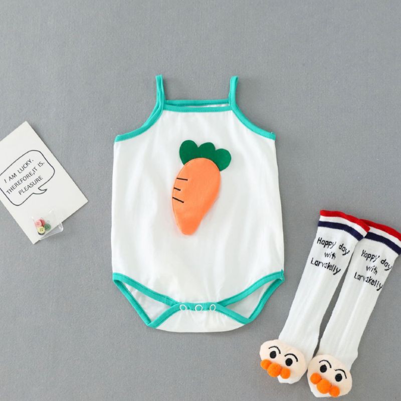 Bodysuit/ Body Chíp 2 Dây - Bộ Áo Liền Quần Hoạ Tiết Hoạt Hình Đáng Yêu Cho Bé