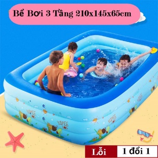 Combo Bể Bơi Phao Bơi Trẻ Em 2,1m ( Tặng Bơm Điện bơm bể)