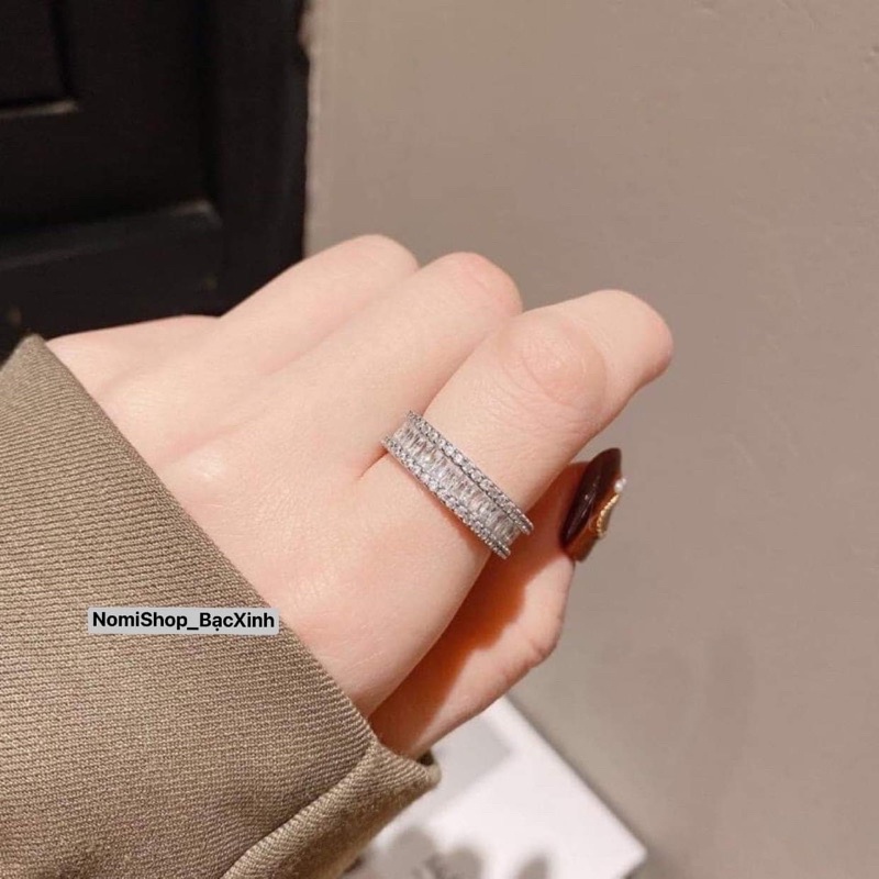 Nhẫn nữ Full đá, thiết kế mới lạ không kém phần Sang Chảnh. NÉT QUYẾN RŨ RIÊNG Mainomi Shop Bạc Xinh