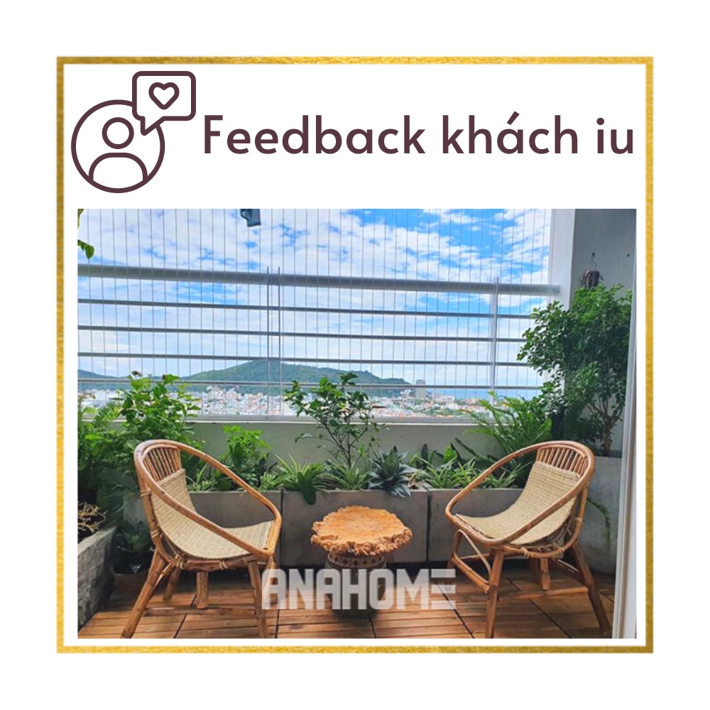 (Ghế Mây Cafe) Ghế Mây Sò tự nhiên, Ghế mây Cà Phê giá rẻ, Ghế ban công, Homestay ( có kèm lót cói)