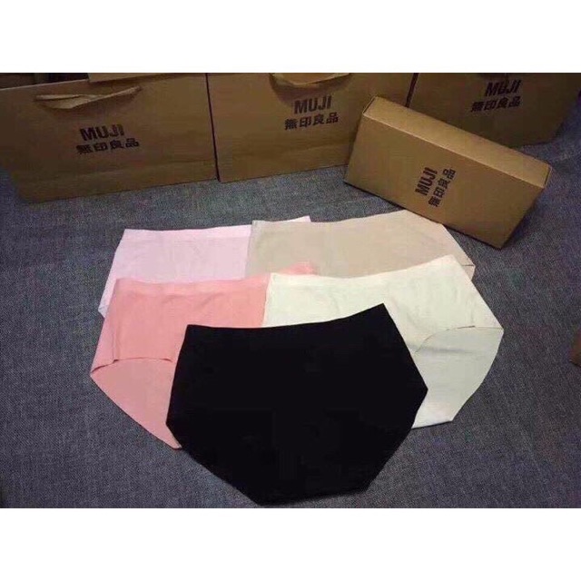 ❌❌ Set 5 quần lót nữ không đường may Muji - kèm túi kèm hộp | BigBuy360 - bigbuy360.vn