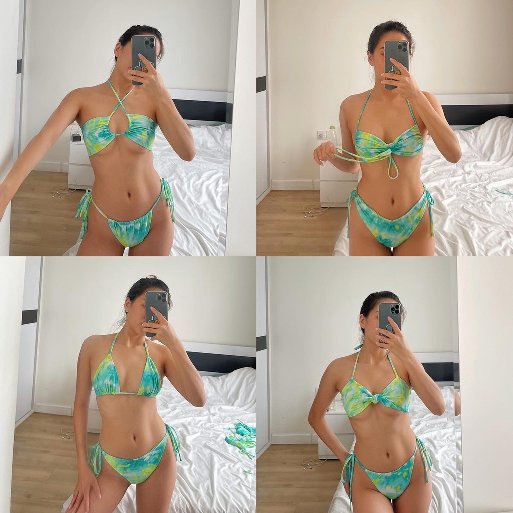 Jeune Bikini vân loang xanh Malibu