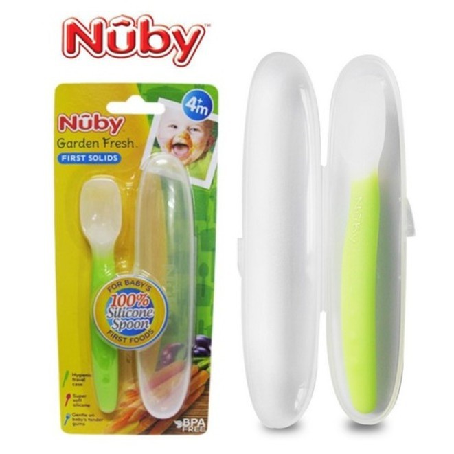 Thìa Nuby ăn dặm silicon cao cấp