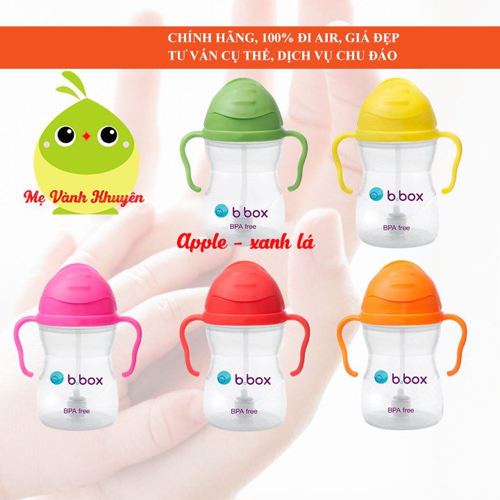 Bình tập uống nước (240ml) đơn màu cho trẻ từ 6 tháng tuổi BBox Sippy Cups, Úc