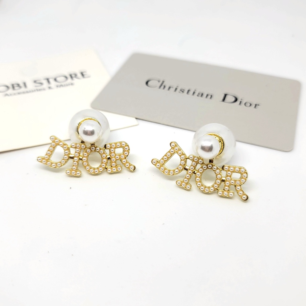 Bông tai thương hiệu ngọc trai nhân tạo khuyên tai hãng TB417 TOBI STORE