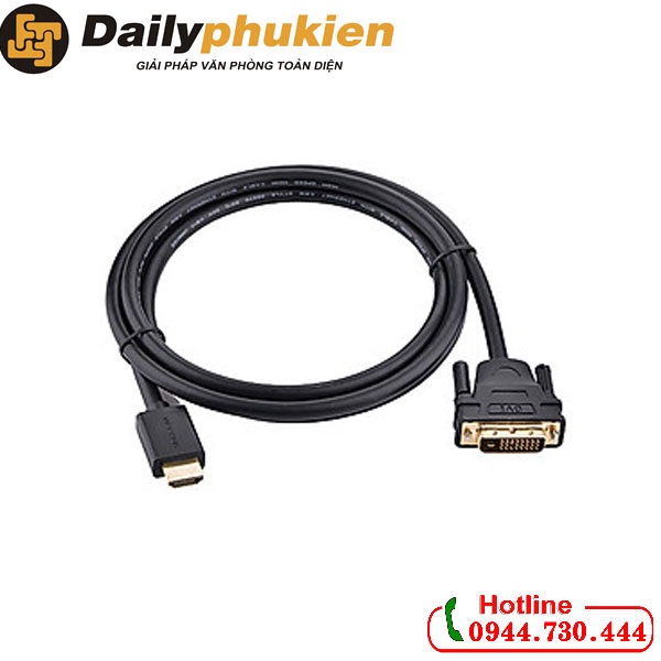 Cáp chuyển DVI 24+1 sang HDMI 3m UGREEN 10136 dailyphukien