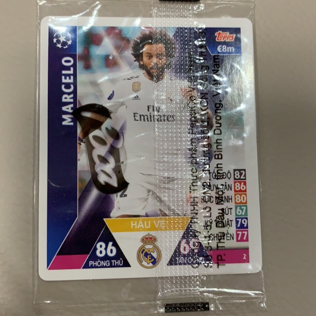 Thẻ cầu thủ Poca hậu vệ Marcelo