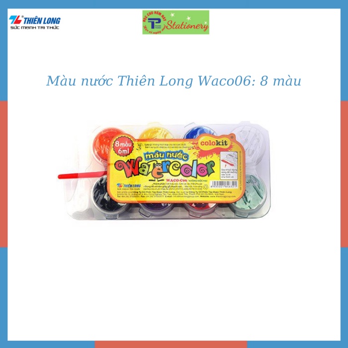 Bộ màu nước Colokit 12 màu WACO05,07- Bộ màu nước 8 màu WACO03,06 Thiên Long