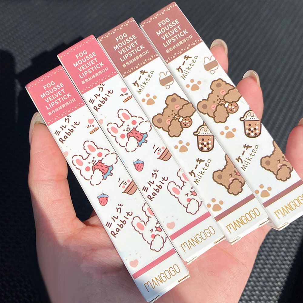 Son Môi Kiêm Bút Kẻ Viền Môi Hai Đầu Lâu Trôi Không Thấm Nước Qipin Mangogo