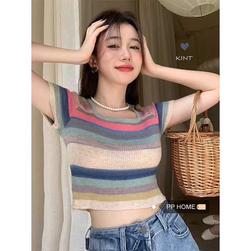 Croptop len mỏng nhiều màu
