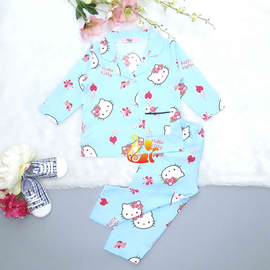 Đồ Bộ Mặc Nhà &quot;Kít ti bướm&quot; Pijama Kate Thái Quần Dài - Cho Bé 8-38kg.