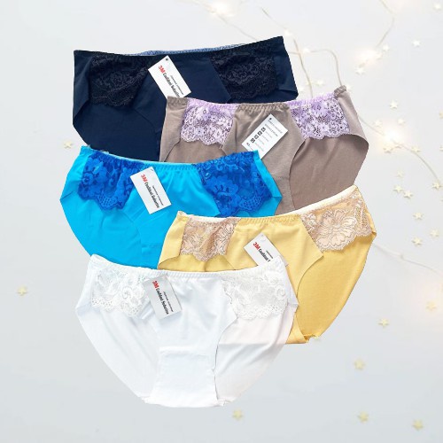 [Xã hàng] Quần lót nữ ôm mông phối ren mềm mịn | Quần sịp cotton nữ 3M | BigBuy360 - bigbuy360.vn