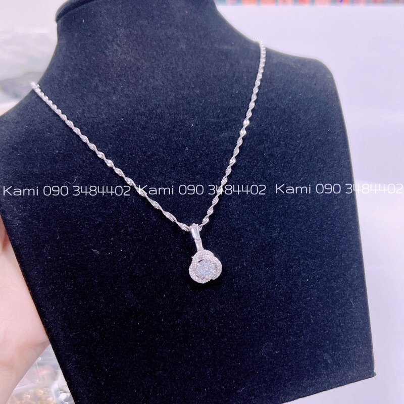Dây chuyền kèm mặt đá xoắn không gỉ