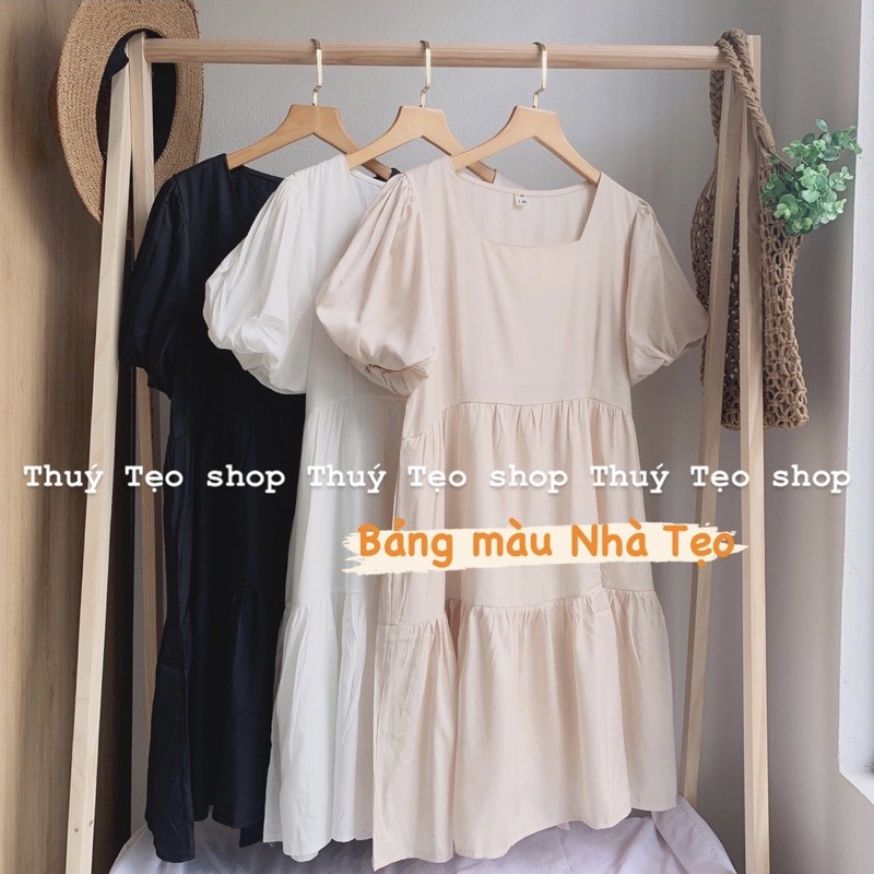 VÁY BABYDOLL TRƠN BA TẦNG CỘC TAY