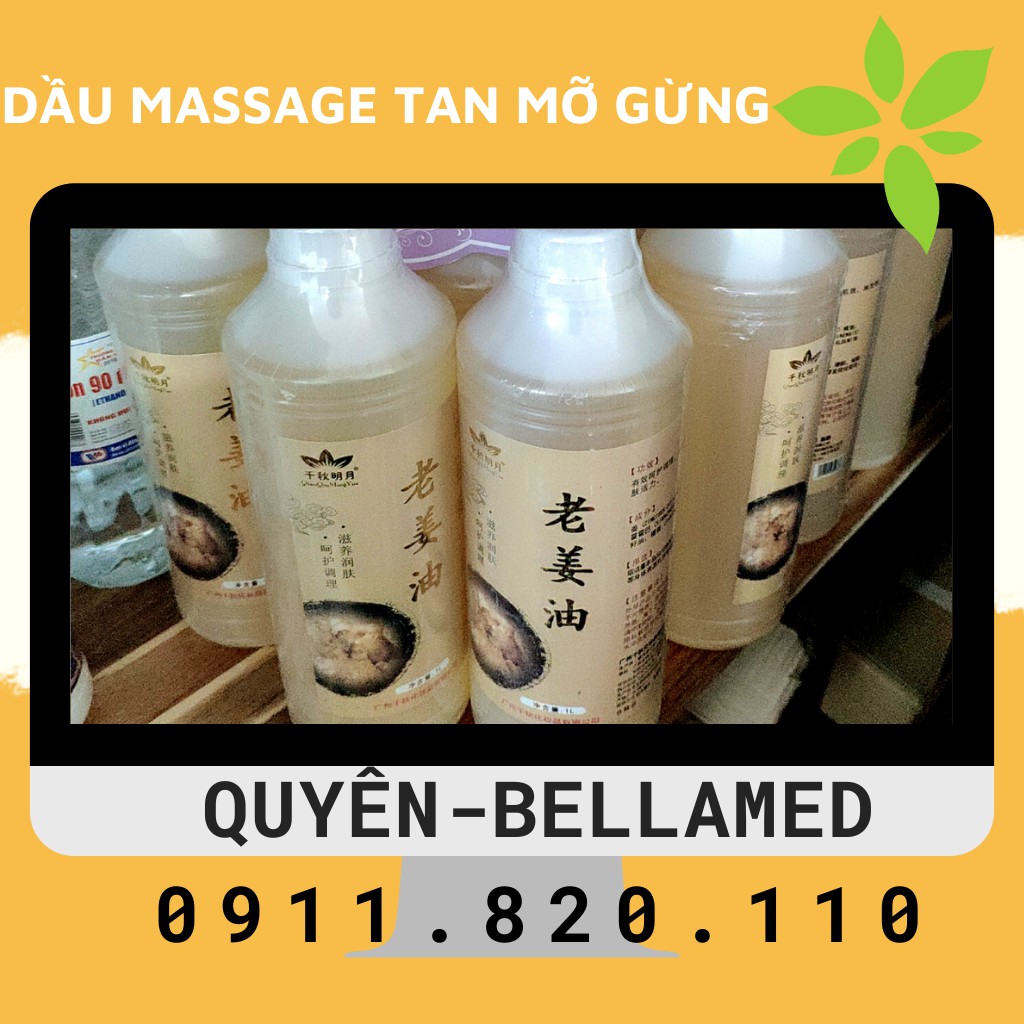 DẦU MASSAGE BODY GỪNG 1000ML – HÀNG THẬT 100%