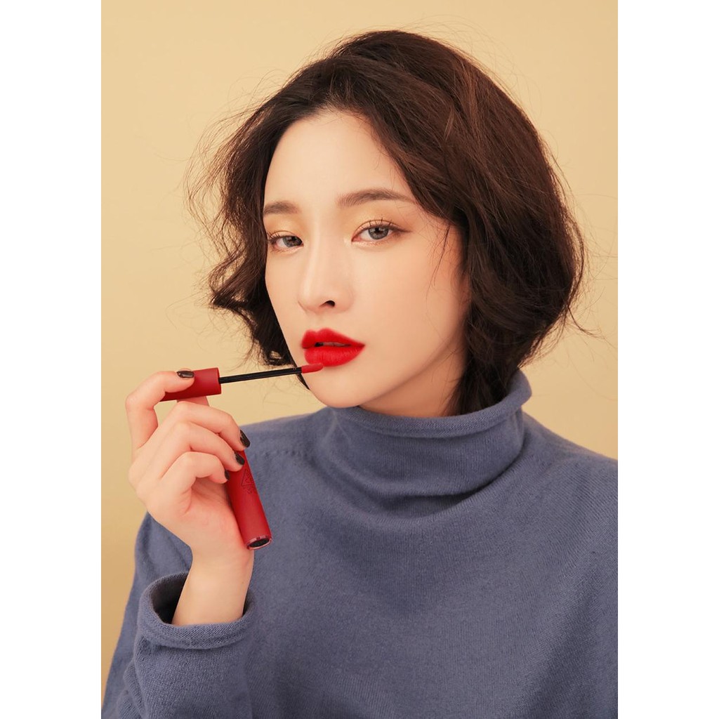 Son kem lì 3CE Velvet Lip Tint #Private + Gương trang điểm mini xinh xắn