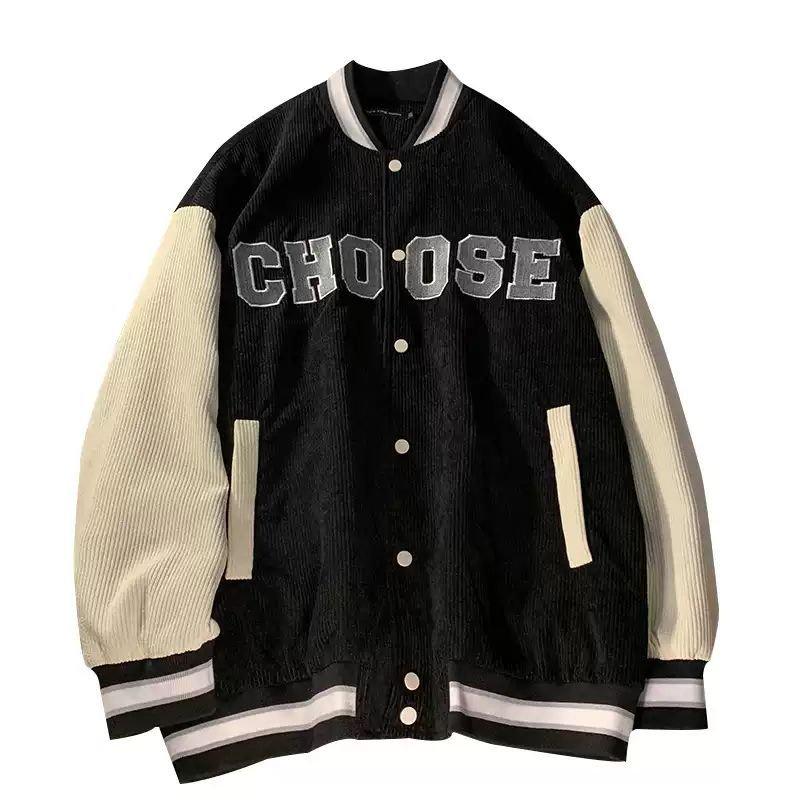Áo khoác, áo bomber nhung phối tay CHOOSE chất nhung tăm cực xịn