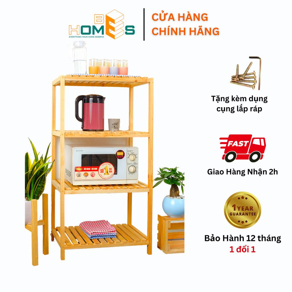 Kệ lò vi sóng gỗ Behomes 4 tầng