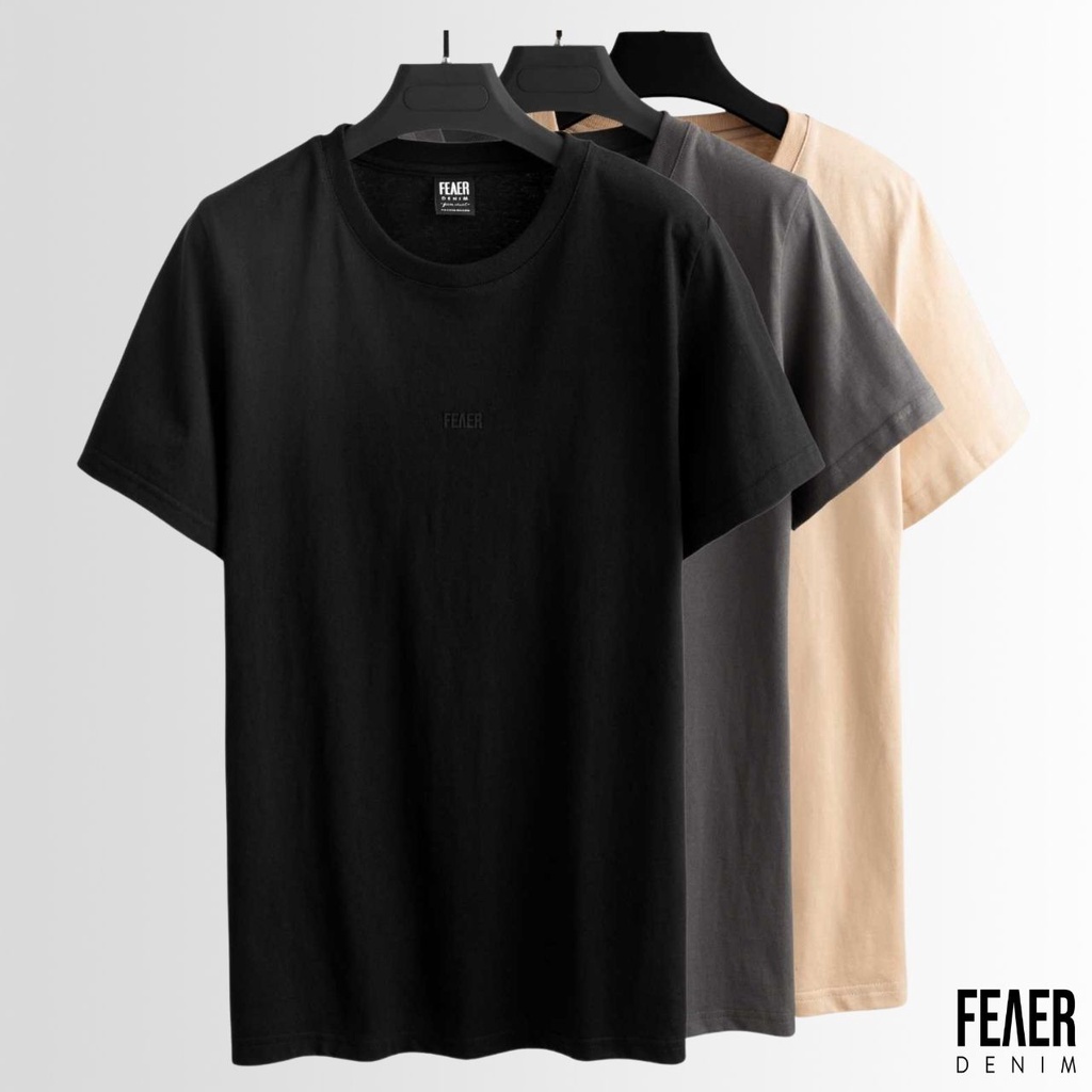Áo thun nam FEAER DENIM vải cotton dày dặn, co giãn, form regular fit BASIC PREMIUM | BigBuy360 - bigbuy360.vn