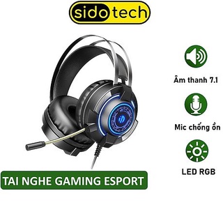 Tai nghe chụp tai gaming 7.1 có mic sidotech inphic g2e cho game thủ esport streamer siêu bass / led rgb / micro 360