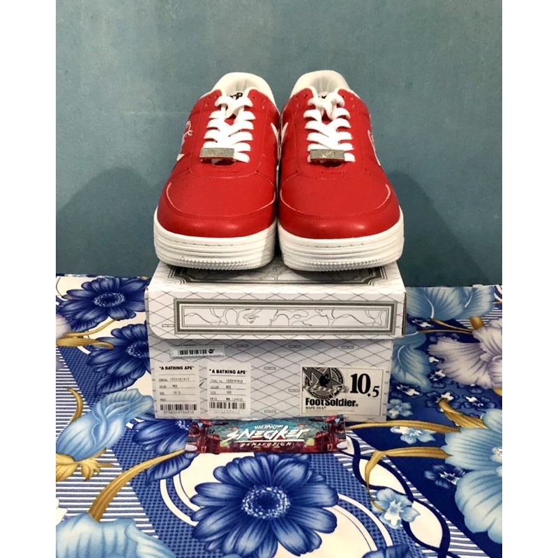 'Giày Cổ Thấp' A Bathing Ape Bapesta Low "Coca Cola"
