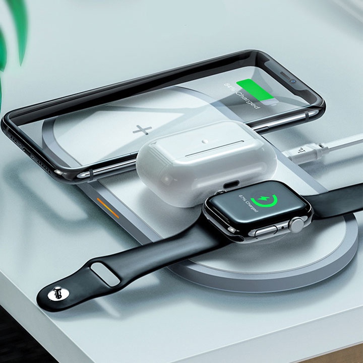Đế Sạc Không Dây 3 in 1 HOCO CW24 NEW - Bảo hành 12 tháng