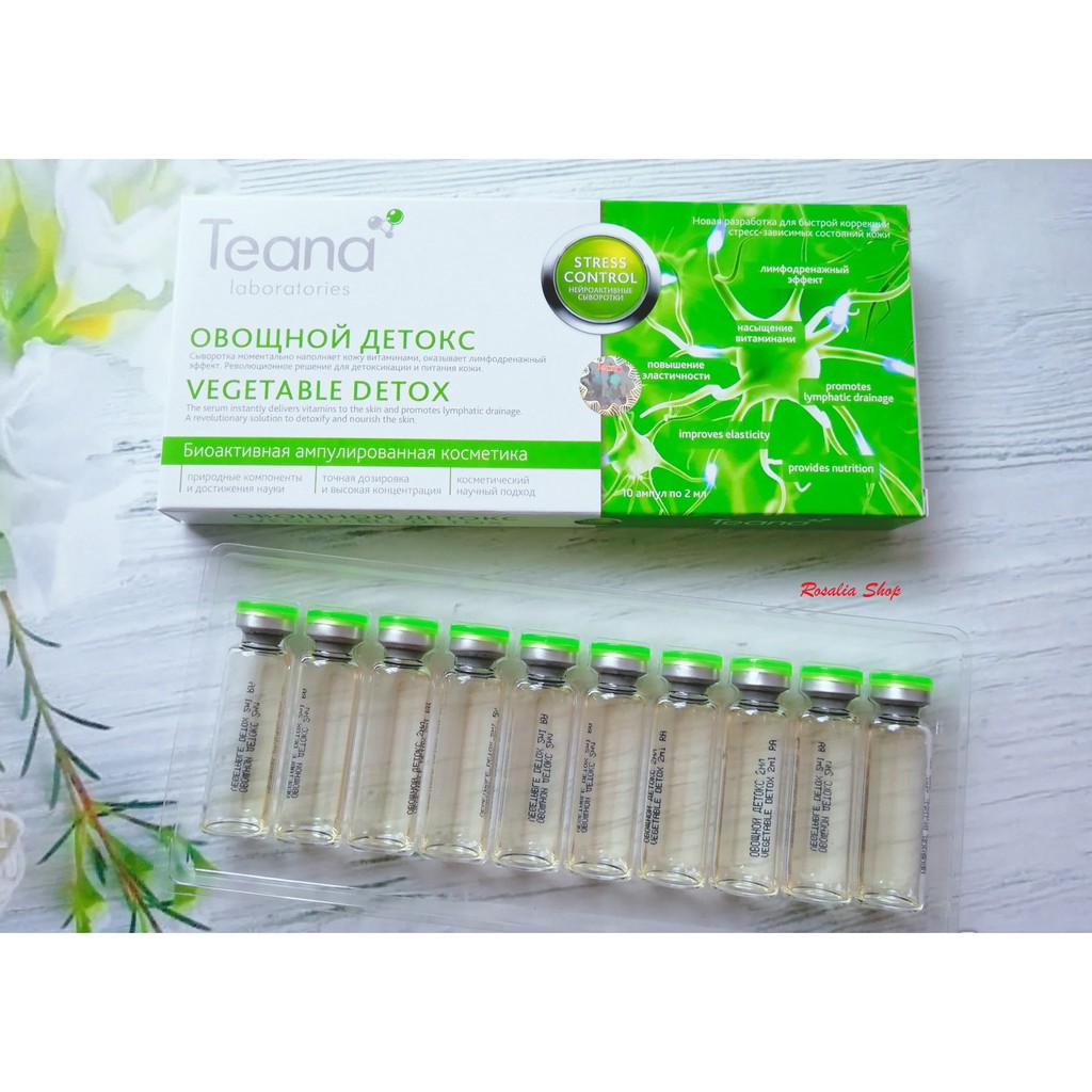 Serum Teana Vegetable Detox, Serum dưỡng da thải độc cho da