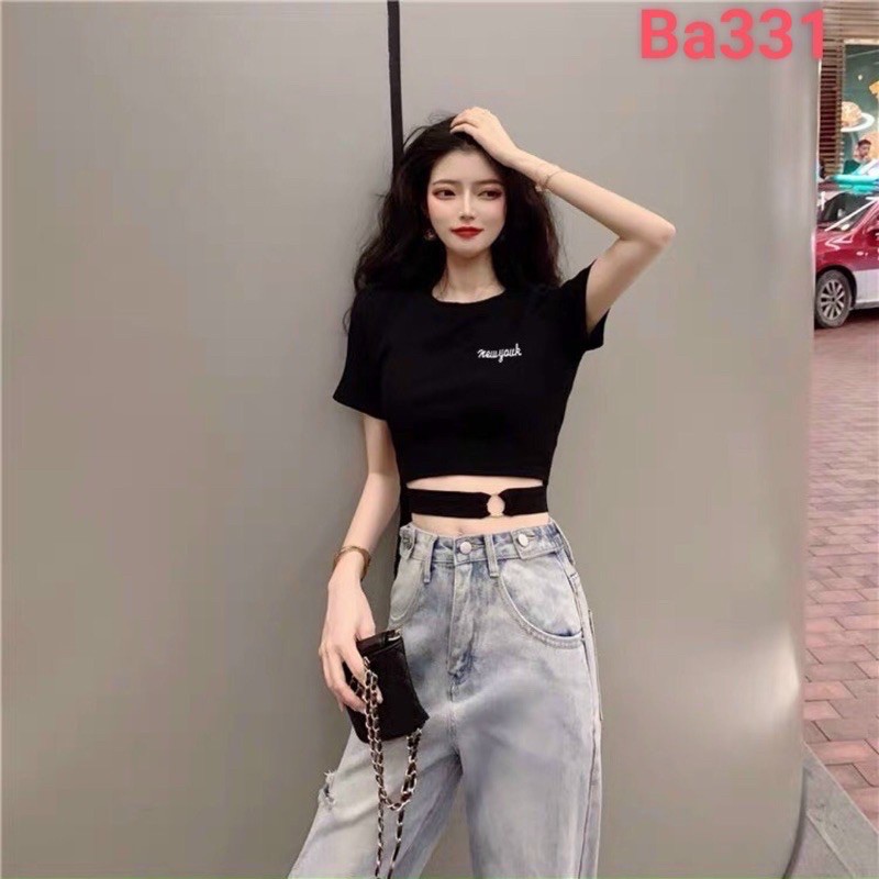 ÁO CROPTOP THÊU KHOEN