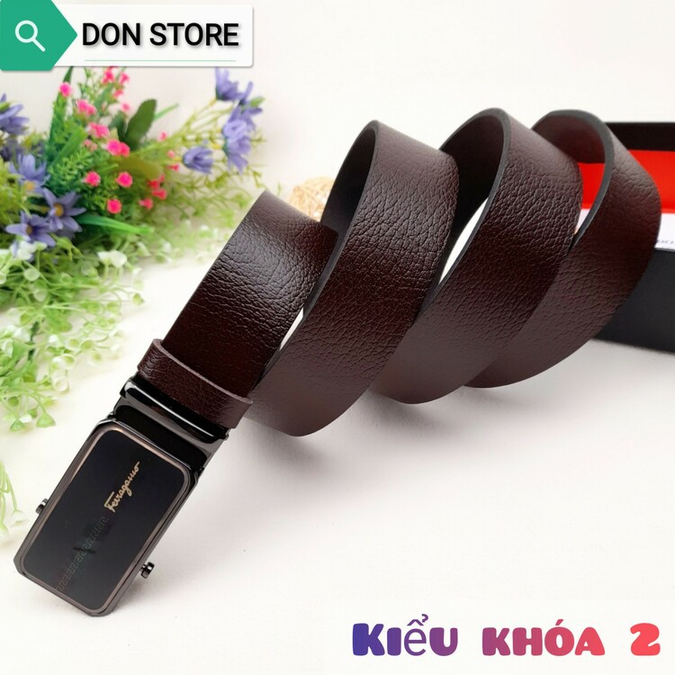 [Da Thật 100%] Thắt Lưng Nam Leather 100% FULL Hộp Cao Cấp. Đầu Khóa Hợp Kim Mạ Crom Bền Bỉ ( BH 12 THÁNG)