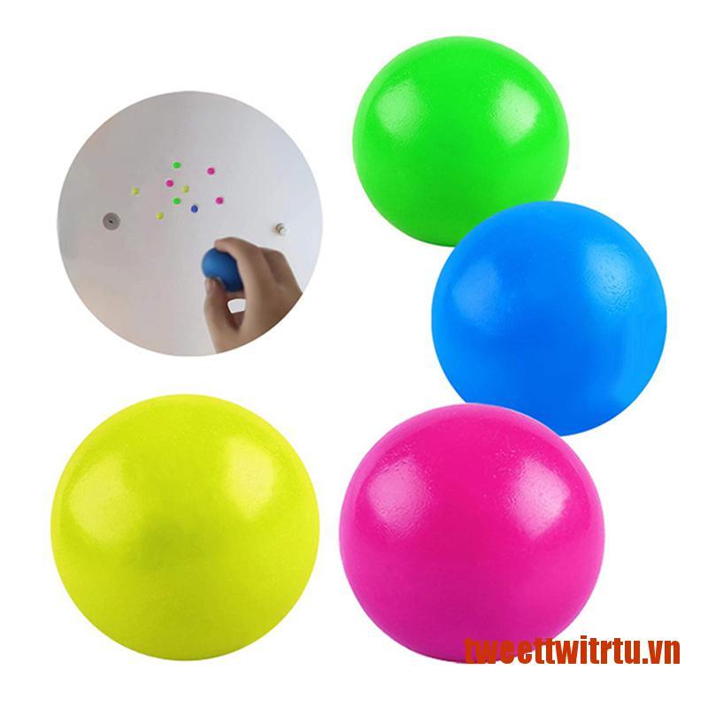 TRITU 3PCs Wall Ball Stress Relief Ceiling Squash Ball Globbles Sticky Target To