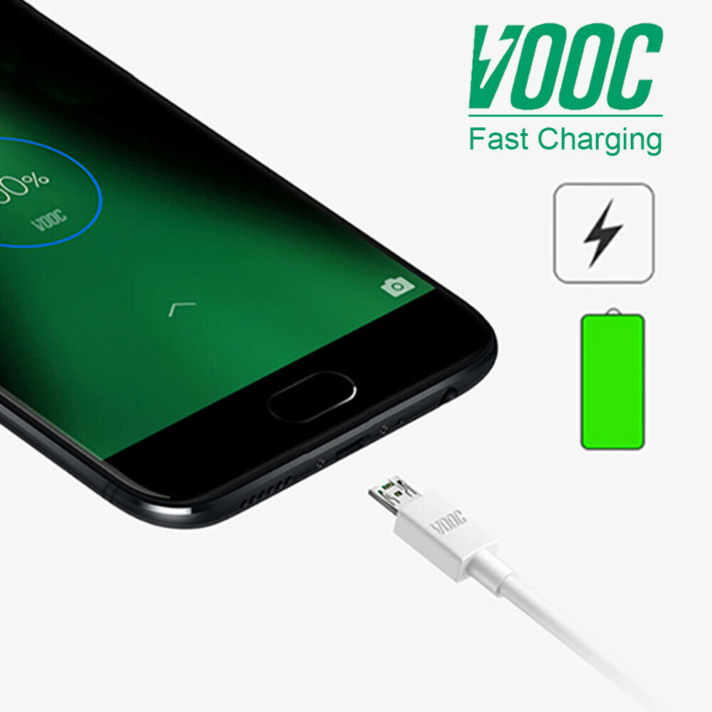 Cáp sạc nhanh VOOC của OPPO kết nối với cáp dữ liệu