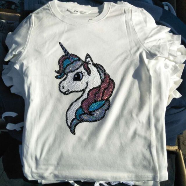 Áo HM đính cườm ngựa Pony bé gái