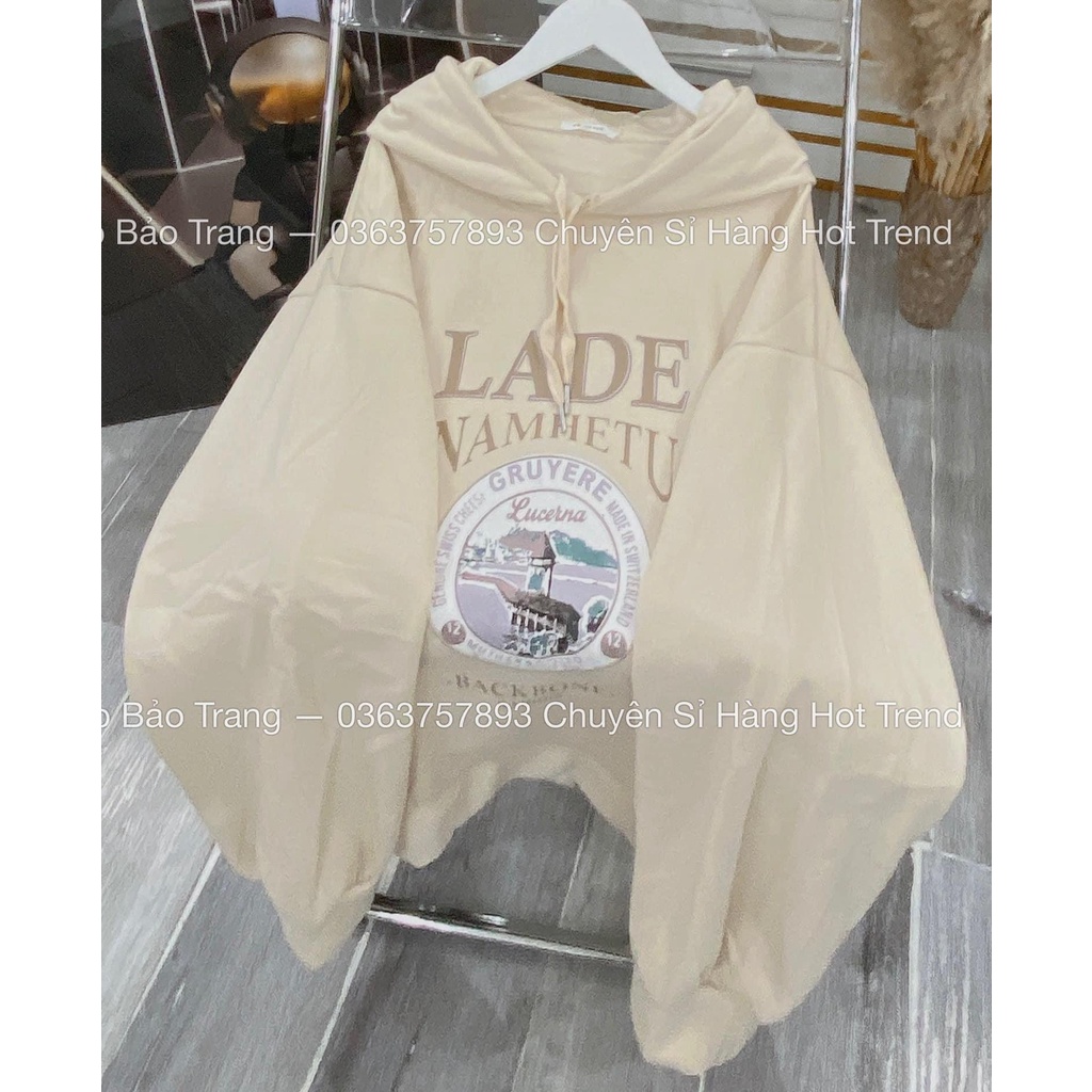 Áo Nỉ Hoodie Mũ 2 Lớp LADE Form To Rộng Unisex Nam Nữ Kiểu Dáng Ulzzang Hàn Quốc
