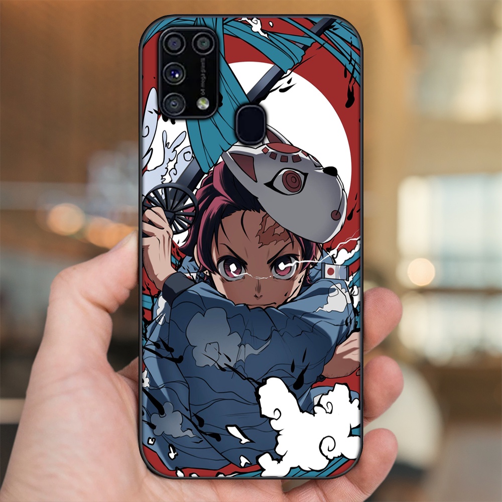 Ốp lưng Samsung M31 viền đen in hình Tanjiro Kimetsu No Yaiba
